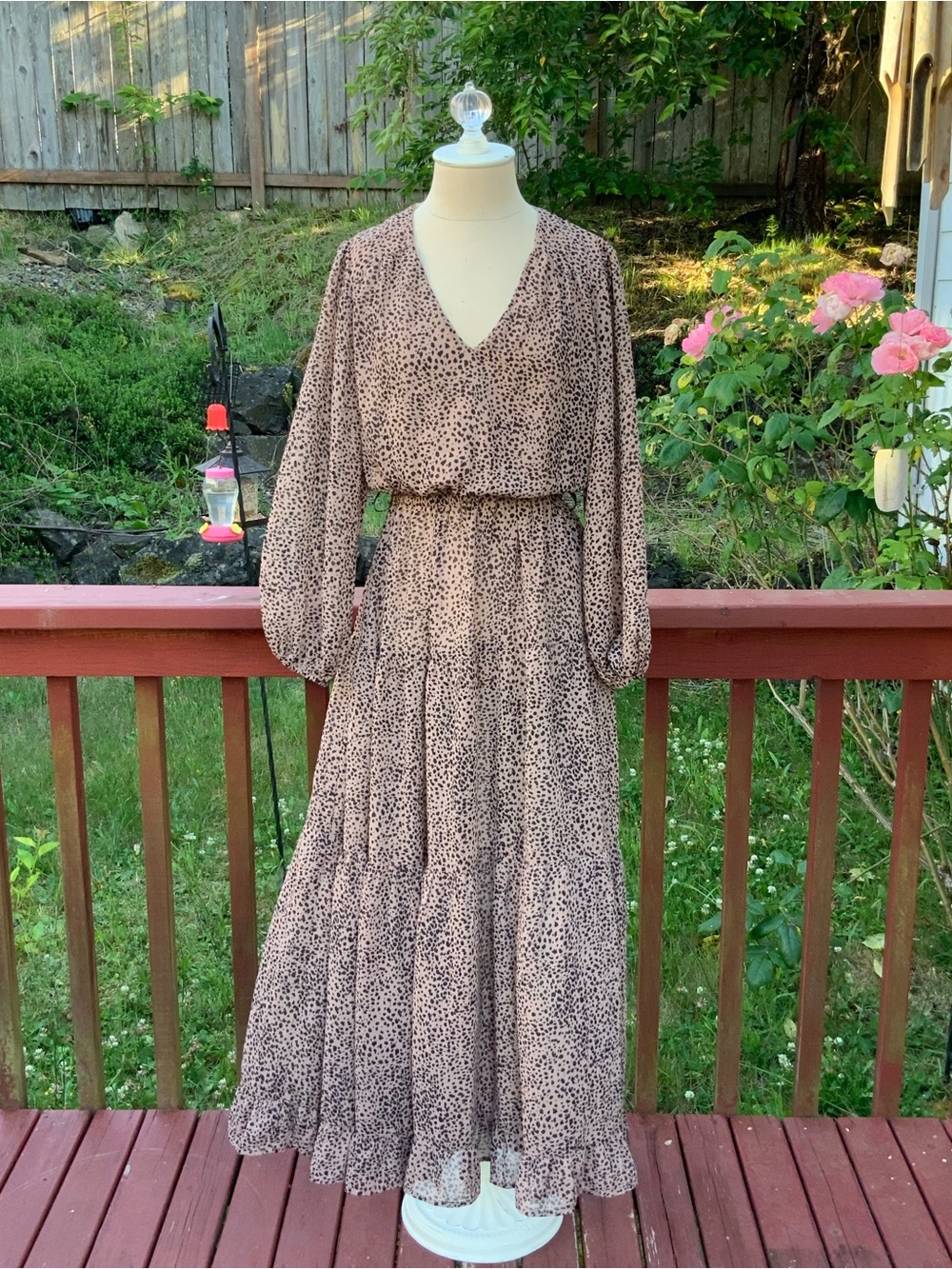 Entro Animal Print Maxi Dress M